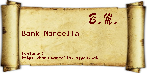 Bank Marcella névjegykártya